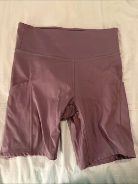 all in motion Mauve High-Waist Bike Shorts with Side Pockets